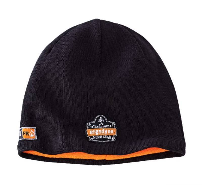 lot 744 image: NEW Ergodyne N-Ferno 6820 FR Knit Winter Hat - NFPA 70E, Modacrylic CottonFleece BlackOrange