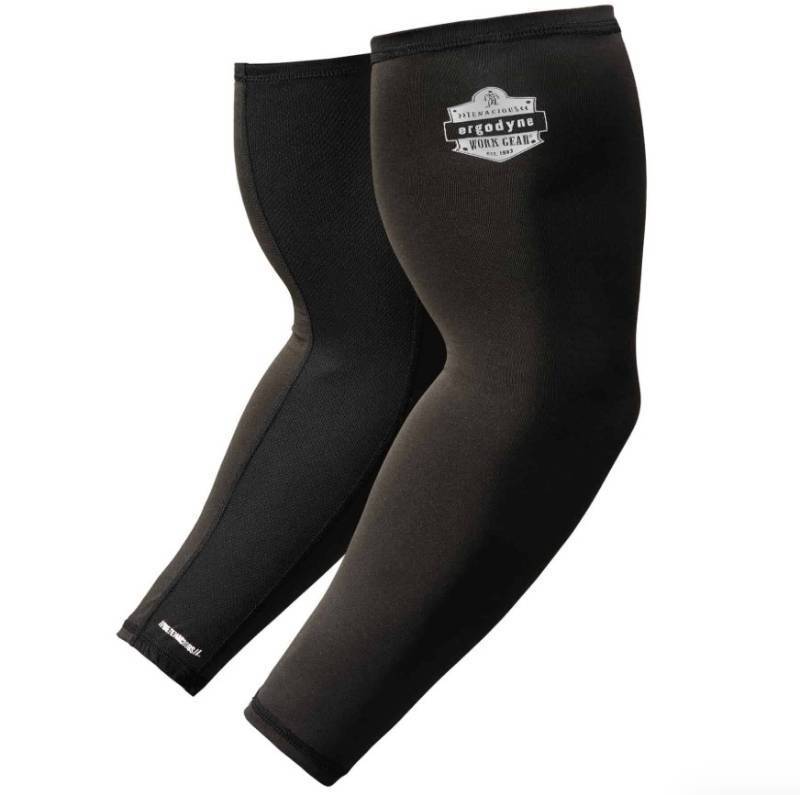 lot 855 image: NEW Ergodyne Chill-Its 6690 Cooling Arm Sleeves - Performance Knit (Pair) - BLACK - LARGE