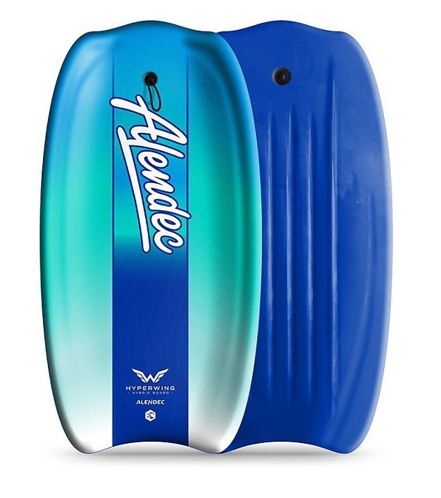 lot 169 image: NEW Alendec Hyperwing Hybrid Water Snow Board Sled, 42.5 with Coil Leash - Blue