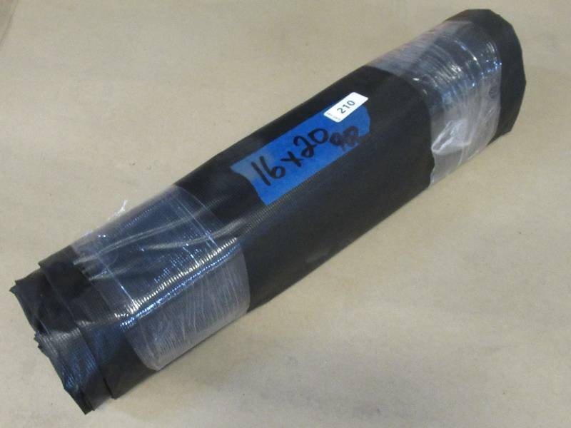 lot 210 image: NEW Vinyl Tarp - 16 x 20  Black  White Vinyl tarp - 9 oz. Lightweight Duty