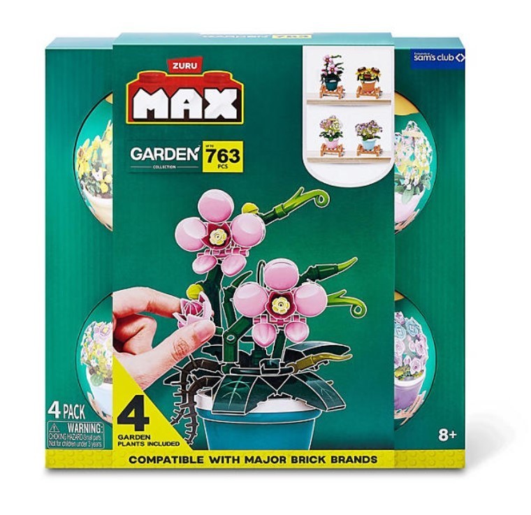lot 222 image: NEW Zuru MAX Premium Building Bricks Collection, 4 pk. - Garden