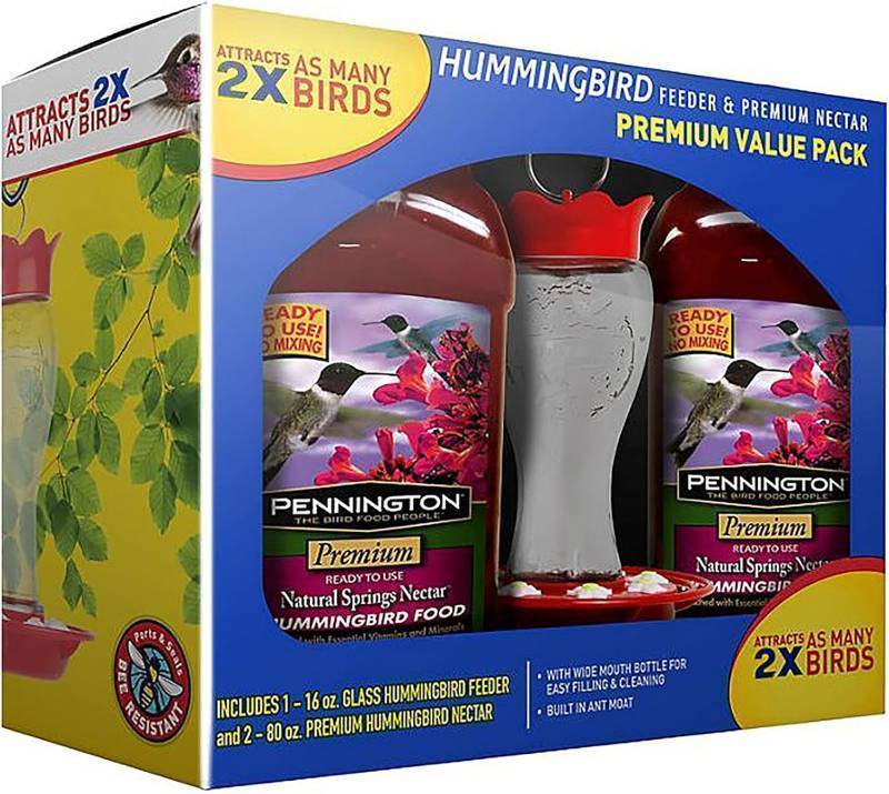 lot 312 image: NEW Pennington Hummingbird Feeder & Premium Nectar Pack