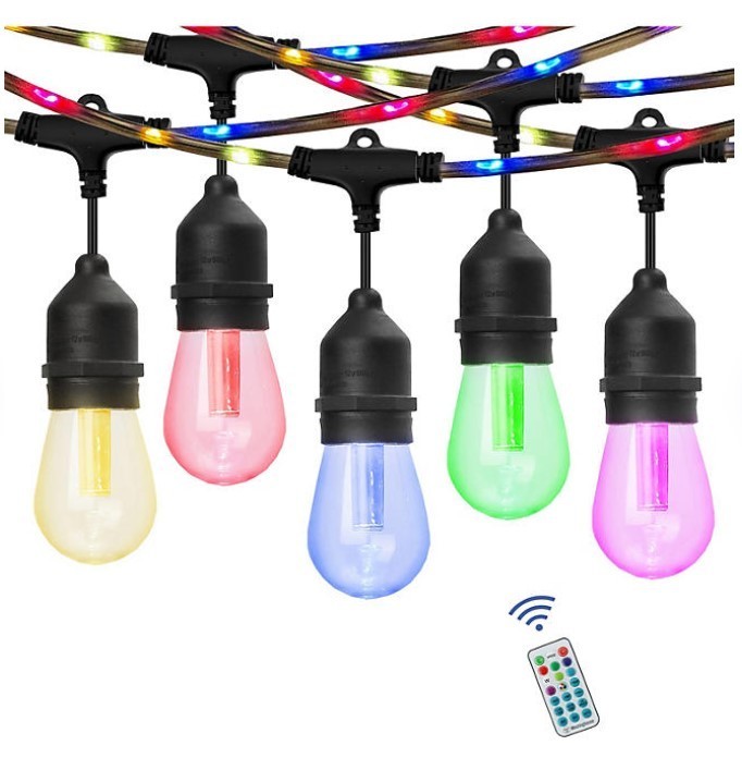 lot 396 image: Westinghouse 48 Color Change LED String Light Set with Remote Control, 15 Bulbs