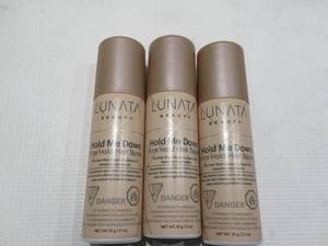 lot 921 image: NEW 3 Pack of Lunata Beauty - Hold Me Down Hair Spray - Travel size 2.1 oz Bottles