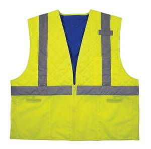 lot 928 image: NEW Ergodyne Chill-Its 6668 Hi-Vis Safety Cooling Vest - Type R, Class 2 - LIME - XXL