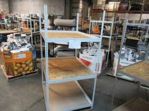 lot 110 image: Adjustable White Metal Frame Built to Fit Onto Pallets - Perfect for Projects