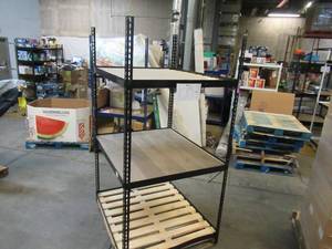 lot 120 image: Adjustable Black Metal Frame Built to Fit Onto Pallets - Perfect for Projects