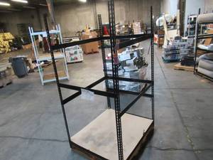 lot 132 image: Adjustable Black Metal Frame Built to Fit Onto Pallets - Perfect for Projects
