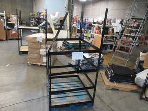 lot 137 image: Adjustable Black Metal Frame Built to Fit Onto Pallets - Perfect for Projects