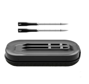 lot 320 image: CHEF iQ Sense Smart Wireless Ultra-Thin Meat Thermometer, Unlimited Range, Bluetooth & Wifi, - 2 Probe Set with Smart Hub