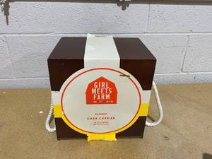 lot 125 image: Girl Meets Farm by Molly Yeh Wooden Cake Carrier