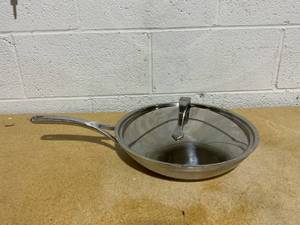 lot 80 image: Anolon Nouvelle Stainless Steel 12 Frying Pan with Lid
