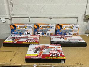 lot 192 image: LOT OF 6 Splatrball Full Water Bead Blaster Kit & Hyper Gel Water Blaster