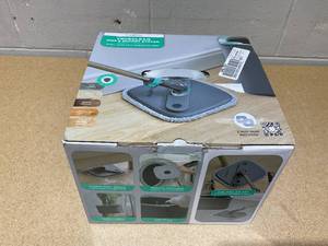 lot 203 image: True & Tidy True Clean Spin Mop & Bucket System  Dual Compartment Design for Clean & Dirty Water, 360° Swivel Mop Head