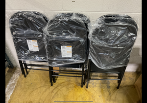 lot 34 image: 8PCS Cosco Black Residential Standard Folding Chair with Solid Seat ( Indoor or outdoor )