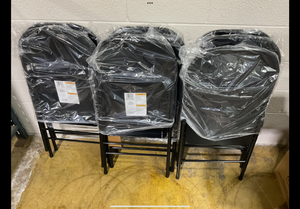 lot 35 image: 8PCS Cosco Black Residential Standard Folding Chair with Solid Seat ( Indoor or outdoor )