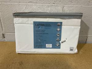 lot 320 image: Ultra Cool 800 Thread Count 6 Piece Queen Set- White