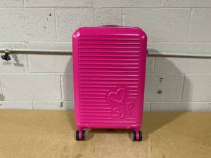 lot 354 image: Sarah Jessica Parker Signature Hardside Expandable Carry On Spinner Suitcase Pink