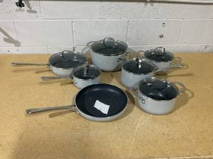 lot 359 image: THE CELLAR 13-pc. Cookware Set, Gray