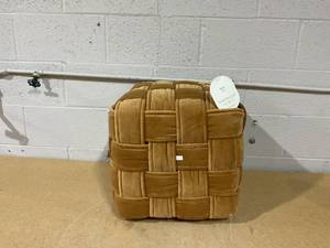 lot 498 image: Square Woven Pouf Ottoman - Threshold