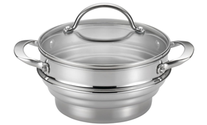 lot 315 image: Anolon Classic Stainless Steel Universal Covered Steamer Insert