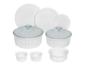lot 379 image: Corningware French White 10-Piece Round Bakeware Set