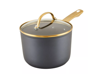 lot 380 image: Farberware Forged Induction 3qt Ceramic Nonstick Covered Sauce pan