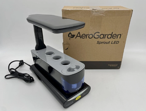 lot 381 image: AeroGarden Sprout LED 3-Pod Home Countertop Garden System 100304-BLK