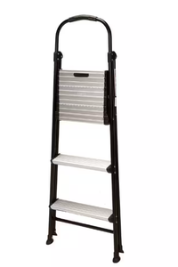 lot 286 image: 3-Step Folding Step Stool with Rubber Hand Grip