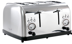 lot 20 image: MegaChef 4 Slice Wide Slot Toaster with Variable Browning