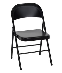 lot 27 image: 8PCS Cosco Black Residential Standard Folding Chair with Solid Seat ( Indoor or outdoor )