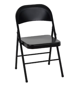 lot 28 image: 8PCS Cosco Black Residential Standard Folding Chair with Solid Seat ( Indoor or outdoor )