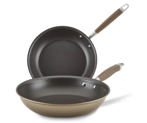 lot 100 image: 2PCS Anolon 10.25 & 12.75 Frying Pan Set