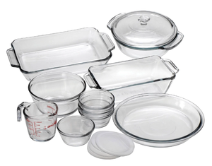 lot 135 image: 15PCS Anchor Hocking Oven Basics Bakeware Set