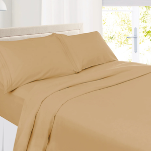 lot 136 image: 3PCS Twin XL Clara Clark Premier 1800 Microfiber Collection 3-Line Bed Sheet Set