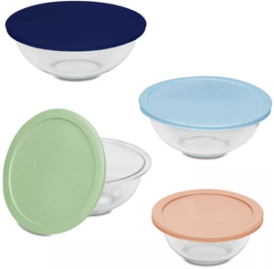 lot 139 image: 4PCS Pyrex Mixing Bowl Set with Assorted Lids