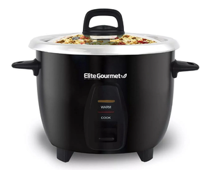 lot 168 image: Electric Rice Cooker with Stainless Steel Inner Pot, 10 Cups Cooked