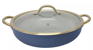 lot 177 image: Sedona Kitchen Ceramic 13 Everyday Pan with Lid