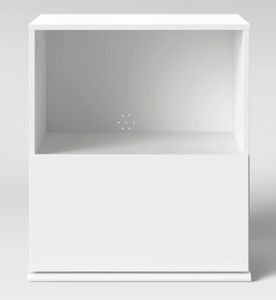 lot 195 image: 1 Drawer Modular Dorm Nightstand White - Room Essentials