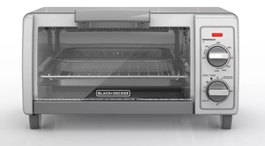 lot 204 image: BLACKDECKER 4 Slice Toaster Oven - TO1701SG Countertop