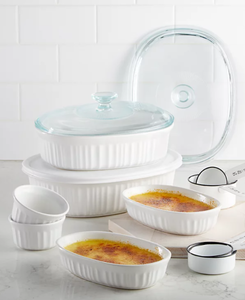 lot 205 image: 10PCS Corningware French White Bakeware Set