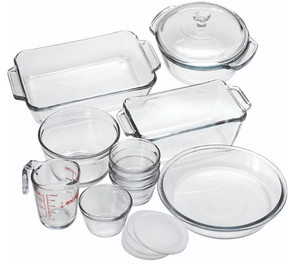 lot 218 image: 15PCS Anchor Hocking Oven Basics Bakeware Set