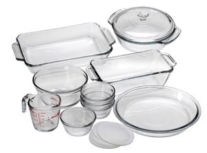 lot 227 image: 15PCS Anchor Hocking Oven Basics Bakeware Set