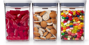 lot 235 image: 3PCS OXO Good Grips Small Square Short POP Container Set