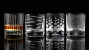 lot 241 image: 4PCS Mikasa Cheers 12.75-Ounce Double Old Fashion Glasses