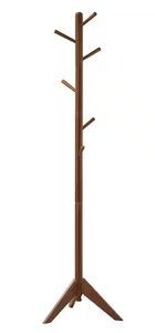lot 242 image: Coaster Devlin Walnut Coat Rack with 6-Hooks