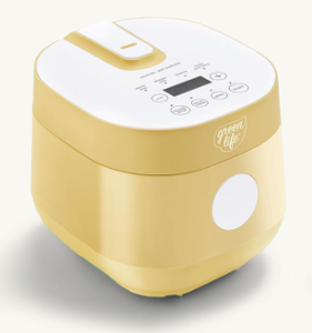 lot 243 image: GreenLife Digital Rice Cooker, 2-Cups Uncooked4-Cups Cooked, Removable Nonstick Ceramic PFAS-Free Pot