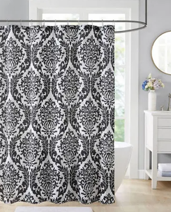 lot 253 image: Dcor Studio Damask Shower Curtain