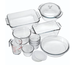 lot 270 image: 15PCS Anchor Hocking Oven Basics Bakeware Set