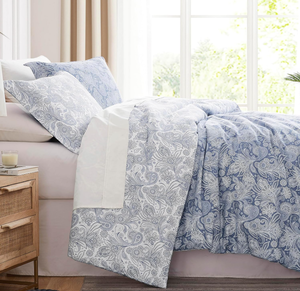 lot 309 image: 3PCS FullQueen Southshore Fine Living, Inc. Reversible Boho Paisley Oversized Duvet Cover Set